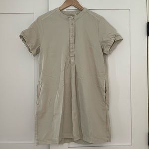 Gap Women’s Khaki Twill Short Sleeve Tunic Dress size Medium